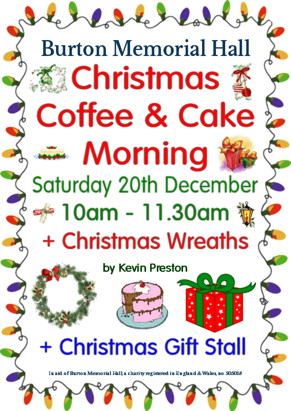 Christmas Coffee and Cake Morning Sat 20th Dec 2025