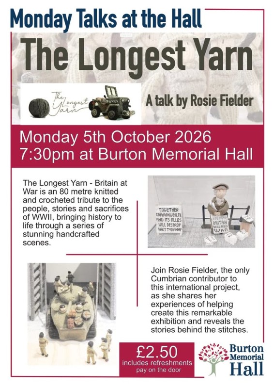 Monday Talks at BMH - The Longest Yarn 2 by Rosie Fielder - 5th Oct 2026