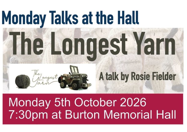 Monday Talks at BMH - The Longest Yarn 2 by Rosie Fielder - 5th Oct 2026