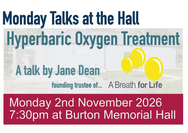 Monday Talks at BMH - A Breath For Life by Jane Dean 2nd Nov 2026