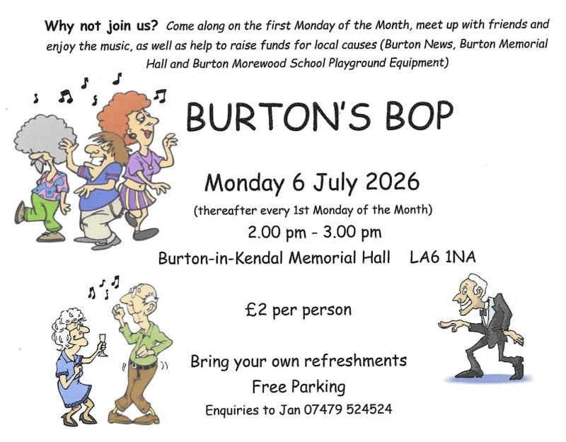 Burton Bop Monday 6th July 2-3pm at BMH