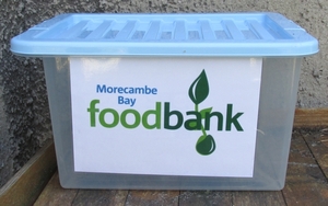 Morecambe Bay Food Bank collection point Burton-in-Kendal