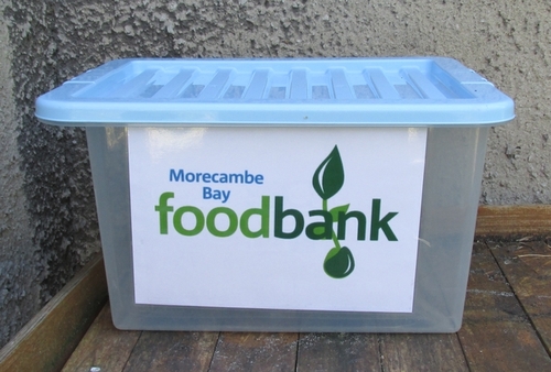 Morecambe Bay Food Bank collection point Burton-in-Kendal