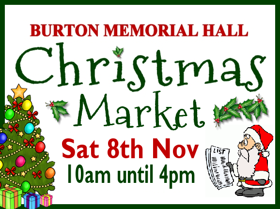 Annual Christmas Market at BMH Sat 8th Nov 10am-4pm